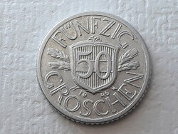 50 Groschen 1946 coin - Austrian 50 gröschen 1946 foreign currency of the Republic of Austria