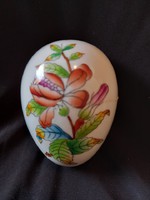 Herendi virág mintás tojás (kézzel festett, sérült)