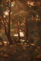 Theodore rousseau (1812 - 1867) - beautiful original landscape!
