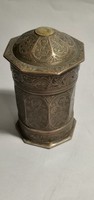 Antique ottoman niello tea box / antique ottoman niello teabox