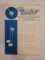 65 No. Music shop brochure, catalog, 60s