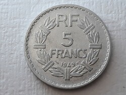 5 Frank 1949 Coin - French Aluminum 5 French 1949 Foreign Coin