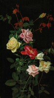 George lambdin - rose - canvas reprint