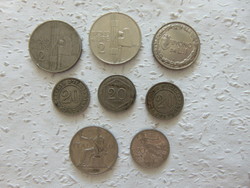 Olaszország cent - lira fémpénz 8 darab LOT !