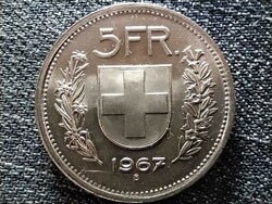 Svájc .835 ezüst 5 Frank 1967 B (id41749)