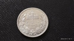 Verdefényes Ferenc József 1 korona 1915 ezüst .