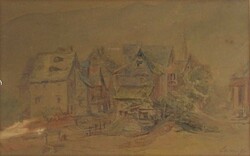 1I828 xx. Century Dutch artist: houses