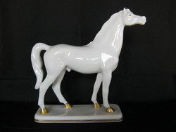 Hollóházi porcelán nagy méretű arab telivér ló