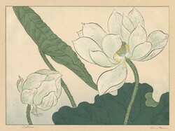 Sakai hoitsu - lotus - canvas reprint
