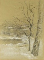 1I817 XX. századi festő : Téli erdőrészlet