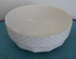 Kispest granite comma, patty bowl, - slightly worn blue polka dots