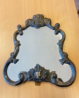 Antique 1857 silver rarity Viennese baroque mirror!