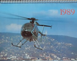 Aircraft wall calendar 1989