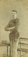 1I839 antique photography soldier photo of sándor székesfehérvár