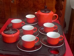 Kispest granite coffee / mocha set from Hungary in the 1950s