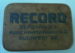 Old tin box: record machine factory rt.