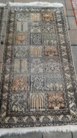 Kashmir Indian coffered woody silk hand-knotted rug. Negotiable!