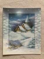 Karácsonyi képeslap, üdvözlőlap           - nagy méretű !!