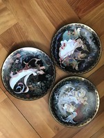 3 db Thailand Royal Porcelain szerelmes pár porcelán tányér