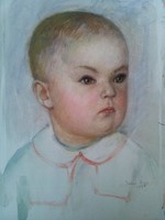 Tallós Ilona: gyermek portré 1959