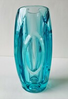 Retro Rudolf Schrotter (Rosice, SKLO) cseh üveg váza