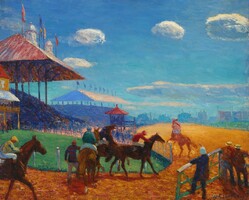 Glackens - horse racing - canvas reprint