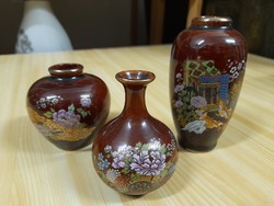 Chinese pattern 3-piece small vase set set.