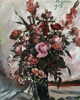 Lovis corinth - roses - canvas reprint on blinds