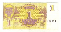 1 rubel rublis 1992 Lettország 2.