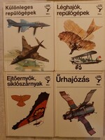 Búvár zsebkönyvek Kolibri/ Móra: Légi járművek 4db