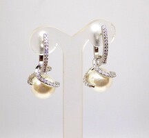 Gyöngyös ezüst fülbevaló (ZAL-Ag104353)