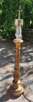 Table lamp gilded, wooden lamp antique candlestick, rococo style