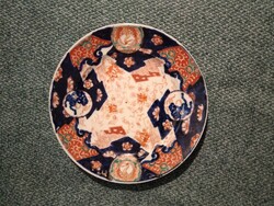 Gyorsba éláron - Antik, japán Imari kézzel festett porcelán tányér