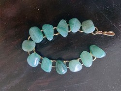 Gold-plated jade stone women's bracelet