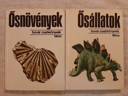 Búvár zsebkönyvek Móra: Ősállatok 1978 és Ősnövények 1983