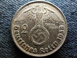 Németország Horogkeresztes .625 ezüst 2 birodalmi márka 1938 J (id60566)