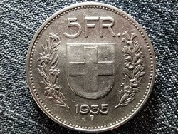 Svájc .835 ezüst 5 Frank 1935 B (id41740)