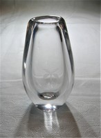 Svéd Kosta Boda üveg váza - Jelzett
