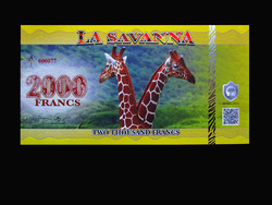 UNC - 2000 FRANCS - LA SAVANNA - 2015