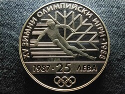 Bulgária 15. Téli Olimpiai Játékok, Calgary 1988 .925 ezüst 25 Leva 1987 PP (id61519)
