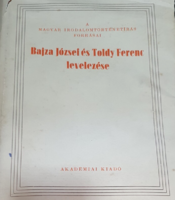 Bajza József és Toldy Ferenc levelezése. A Magyar irodalomtörténetírás forrásai.1969.