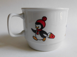 Retro zsolnay penguin mug
