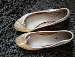 Bagllerina paris golden original leather shoes