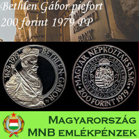 Bethlen ezüst 200 forint piefort PP 1979