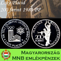 Lake placid silver 200 forint pp 1980