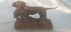 Antique ganz hunting dog in bronze cast iron