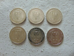 Németország ezüst 10 euro 2007 6 darab LOT !  6 x 18 gramm 925 - ös ezüst