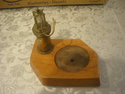 Antique Base Ornament Mining Lamp Relic Copper Top Removable with Burner