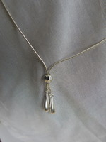 Avon Marked Necklace with Silver Drop Pendants