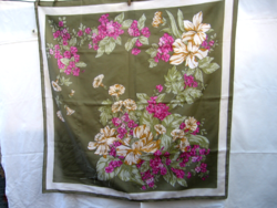 Marked Italian mixed floral scarf in autumn colors